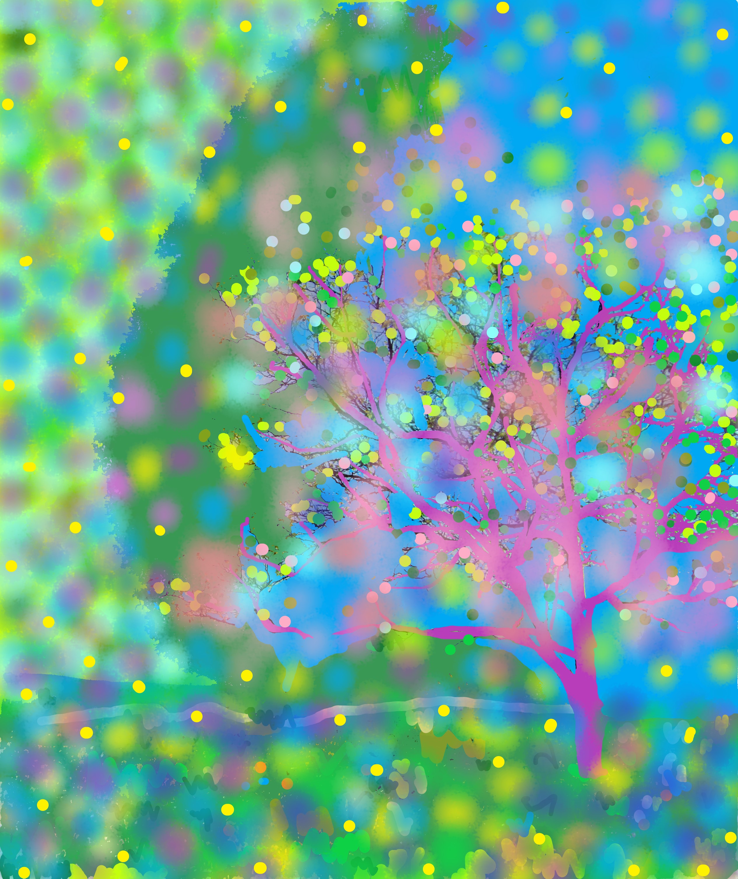 Purple Tree 1 by KJ Hannah Greenberg